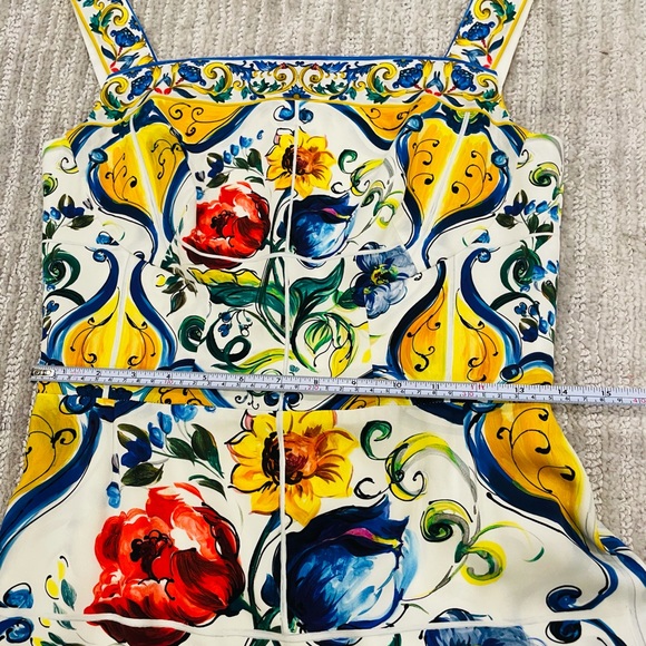 SOLD - Dolce & Gabbana Majolica Tile Print Dress - Picture 9 of 13